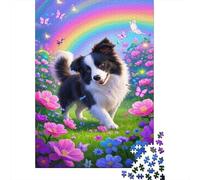 Collie di frontiera Puzzle Impossibili 1000Pcs Cute Dog Decorazione Per La Casa. Rilassamento E Intelligence Per Adulti E Ragazzi Da 14 Anni 1000pcs (75x50cm)