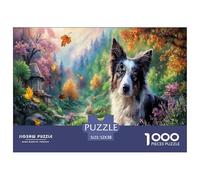 Collie di frontieraPuzzle Impossibili 1000Pcs foresta StreamDecorazione Per La Casa. Giochi Rilassamento E Intelligence Per Adulti E Ragazzi Da 14 Anni 52x38cm/1000pcs