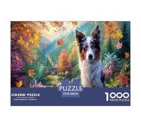 Collie di frontieraPuzzle Impossible 1000Pcs Mountain Village Decorazione Per La Casa. Rilassamento E Intelligence Per Adulti E Ragazzi Da 14 Anni 38x26cm/1000pcs