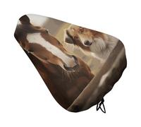 Collie Dog and Horse Together - Coprisella per bicicletta, impermeabile, antipolvere, morbido, con coulisse, per uomo e donna