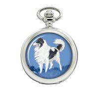 Collie su Un Blu Field Orologio da Tasca
