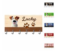 Collienght Guinzaglio per cani personalizzato per decorazione da parete Guinzaglio per cani in legno personalizzato Gancio per chiavi Ganci per inaugurazione della casa Regali per gli amanti degli