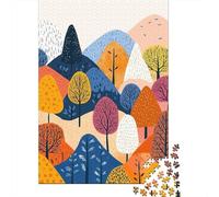 Colline Foresta Colorate Puzzle 1000 Pezzi Carta per Adulti Paesaggio Naturale Gioco di Puzzle 1000 Pezzi Relax Regalo 38x26cm/1000pcs