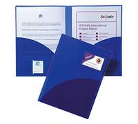 Collins A4 Pad Folio with Strap/Wiro Notebook - Blue