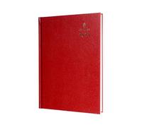 Collins Agenda da scrivania 2025 standard per professionisti, formato A5, vista settimanale, colore rosso, (35,15-25), planner aziendale di alta qualità con copertina rigida in pelle