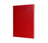 Collins Agenda da scrivania formato A5, visualizzazione settimanale, colore rosso, 2024, 35-15,24