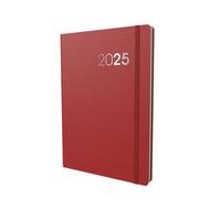 Collins Agenda giornaliera Legacy 2025, formato A5, con appuntamenti, colore rosso, CL51.15-25, agenda giornaliera professionale con copertina morbida al tatto