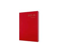 Collins Agenda giornaliera per appuntamenti "Essentials", 12 mesi, da luglio 2025 a luglio 2026, copertina rigida A5, colore: rosso