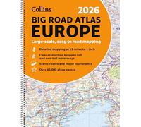 Collins Big Road Atlas Europe 2026 (A3 Spiral): Clear, easy-to-read mapping