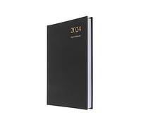 Collins Debden Collins Essential - Agenda giornaliera 2024, formato A5, con appuntamenti, agenda 2024 una pagina per giorno, diario e libro degli appuntamenti 2024, agenda aziendale, accademica e
