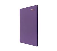 Collins Debden Collins Essential - Agenda settimanale 2024, formato A4, agenda completa 2024, giornaliera, settimanale e mensile, formato A4, colore: viola