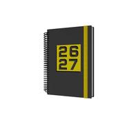 Collins Debden Delta Range FP51M.45-2627, agenda giornaliera 2026-2027, formato A5, 13 mesi, copertina rigida, colore: giallo