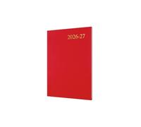Collins Debden Essential Range - Agenda 2026-2027, 13 mesi, formato A5, visualizzazione settimanale, colore: rosso