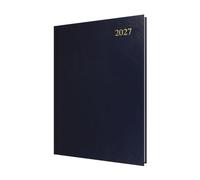 Collins Debden Essential Range ESSA41.65-27 - Agenda giornaliera 2027, 12 mesi, formato A4, copertina rigida, colore: blu scuro