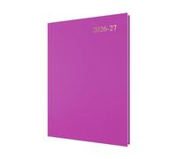 Collins Debden Essential Range Pink - Agenda annuale 2026-2027, 13 mesi, formato A4, giornaliera, colore: rosa