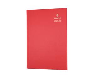 Collins Debden Standard Desk Academic 2023-24 - Agenda settimanale 2023-24, visualizzazione settimanale, FSC MIX, diario scolastico, universitario o universitario, da luglio 2023 a luglio 2024, rosso,
