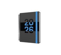 Collins - Delta - Calendario 2026 12 mesi, agenda giornaliera con 1/2 ore per appuntamenti, copertina rilegata a spirale A5, blu (FP51.60-26)