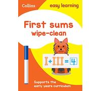 Collins Easy Learning Preschool First Sums Age 3-5 Wipe Clean Activity Book For Home Learni: Ideal for home learning