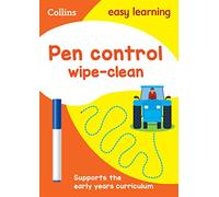 Collins Easy Learning Preschool Pen Control Age 3-5 Wipe Clean Activity Book For Home Learn: Ideal for home learning