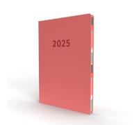 Collins Edge Mira - Agenda 2025, formato A5, visualizzazione settimanale e bullet journal, rosa (EDMR153.50-25), agenda settimanale con copertina morbida al tatto e bordi colorati