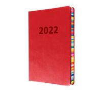 Collins Edge Rainbow - Agenda settimanale 2022, formato A5, colore: rosso