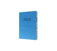 Collins - Edge Rainbow - Calendario 2026 12 mesi, agenda giornaliera con 1/2 oraria, copertina morbida A5, blu (ED151.U57-26)