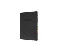 Collins - Edge Rainbow - Calendario 2026 12 mesi, agenda settimanale con vista settimanale, copertina morbida A5 - antracite (ED153.U96-26)