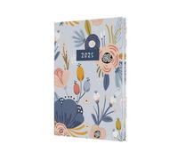 Collins Enchanted - Agenda settimanale 2025, formato A5, con visualizzazione settimanale, colore: azzurro (EN53.57-25), copertina rigida, motivo floreale