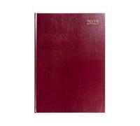 Collins ESSA43.78-25 - Agenda 2025 con visualizzazione settimanale, copertina rigida effetto pelle, colore: marrone