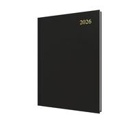 Collins - Essential - Agenda 2026 12 mesi, agenda giornaliera per pagina, copertina rigida A4 - nero (ESSA41.99-26)