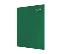 Collins - Essential - Agenda 2026 12 mesi, agenda giornaliera per pagina, copertina rigida A4 - verde (ESSA41.52-26)