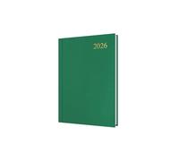 Collins - Essential - Agenda 2026 12 mesi, agenda giornaliera per pagina, copertina rigida A5 - verde (ESSA51.52-26)