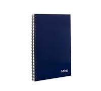 Collins Essential - Quaderno a spirale, formato A4, a righe, 80 pagine, colore: Blu scuro