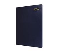 Collins Essenziale - Agenda 2026 12 mesi, agenda giornaliera per pagina, copertina rigida A4 - blu scuro (ESSA41.65-26)