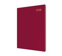 Collins - Essenziale - Agenda 2026 12 mesi, agenda giornaliera per pagina, copertina rigida A4 - marrone (ESSA41.78-26)