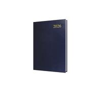 Collins - Essenziale - Agenda 2026 12 mesi, agenda giornaliera per pagina, copertina rigida A5 - blu scuro (ESSA51.65-26)