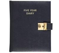Collins Five 5 Year Diario Nero A5 Non Datato Giornaliero Bloccabile Organiser