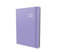 Collins Legacy CL51.55-25 Agenda giornaliera professionale con copertina morbida al tatto, formato A5, con appuntamenti, colore: lilla
