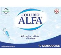 Collirio Alfa Monodose 0,8 mg/ml Nafazolina Decongestionante 10 Flaconcini