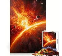 Collisione planetaria - Esplosione cosmica infuocata Puzzle da 1000 pezzi per adolescenti Gioco di logica mentale Evasione rilassante Arte dai bordi sottili da collezione (50x75cm)