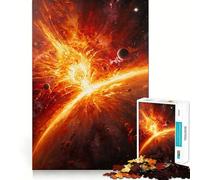 Collisione planetaria - Esplosione cosmica infuocata Puzzle per adolescenti 1000 pezzi Giocattolo intelligente Tempo libero delicato Taglio preciso Lista dei desideri di Babbo Natale (38x26cm)