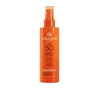 Collistar Latte Spray Abbronzante Idratante SPF 50, Protezione Solare Viso e Corpo, Water Resistant, Texture Leggera, Rapido Assorbimento, 200 ml