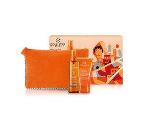 Collistar Cofanetto Olio Secco Super Abbronzante SPF6 + Doccia Shampoo +Pochette