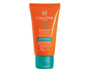 Collistar - Solari Crema Viso Solare Protezione Attiva SPF50+, Antirughe - Antimacchia Crema solare 50 ml unisex