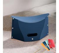 COLLMORE Sgabello pieghevole portatile, 1,3 cm, facile da trasportare, sedia pieghevole leggera per escursionismo, picnic, campeggio, pesca, poggiapiedi per volo (blu)