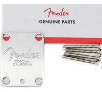 Collo A Targa Fender 0991445100 - 4 Viti -corona California- Cromate - Chitarra