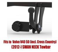 Collo di Cigno Gancio di Traino per Volvo V40 5D (2012 & Nessun Elettrica - V280