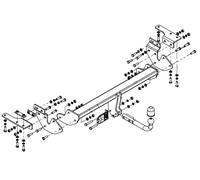 Collo di Cigno Traino Barra Per Nissan x-Trail (T32) 2017-2022 Nessun Elettrica