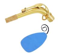 Collo Piegato Per Sassofono Contralto Da 2,5 Cm Mi Piatto In Ottone Laccato Oro Con Panno Sassofono Riparazione Parte