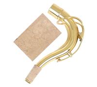 Collo Sax Tenor in Ottone Oro, Ricambio per Saxofono | Set 1 Pezzo con Sughero, Superficie Liscia e Durezza Elevata, Forma Stabile e Postura di Esecuzione Confortevole